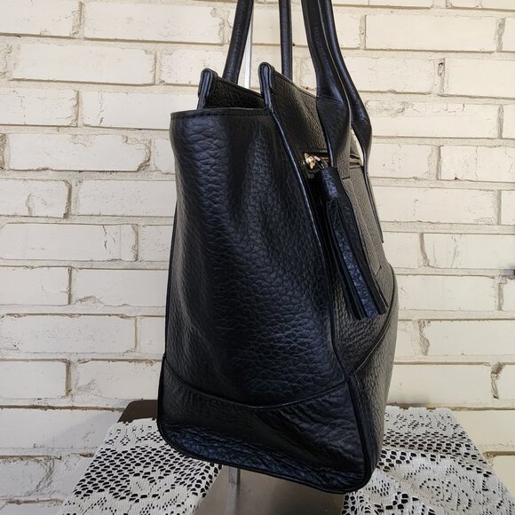 Like New Kate Spade Southport Ave Black Leather Tote Bag Large Purse - Picture 6 of 14